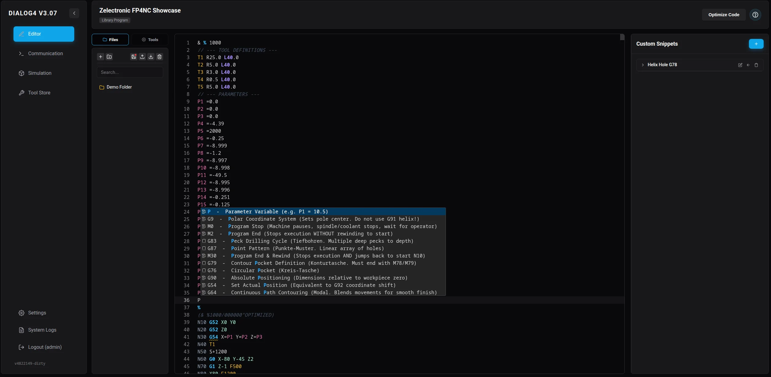 NC-HUB Software Interface